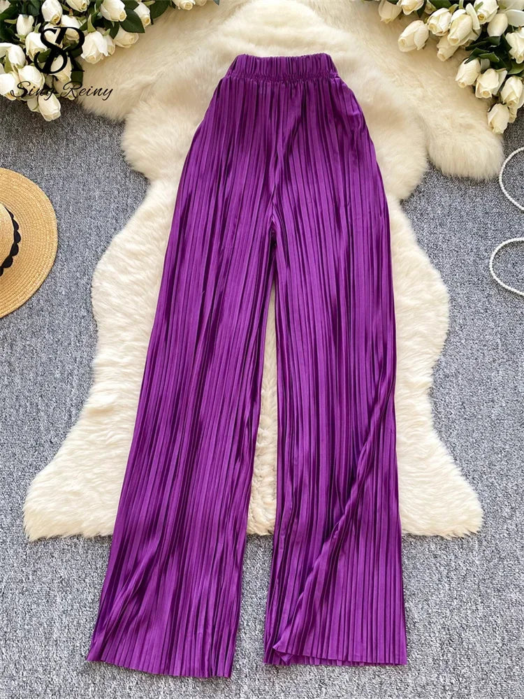 Summer Casual Pants Women High Waist - Piña Colada