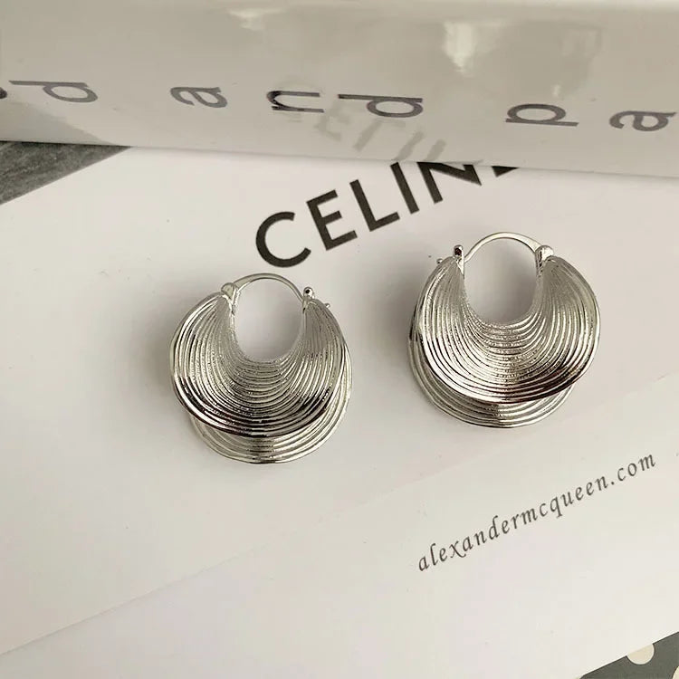 Large Ear Buckle Earrings - Piña Colada