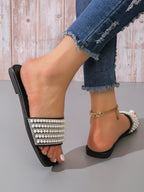 Minimalist Gladiator Flat Sandals - Piña Colada