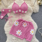 Halter Knit Two-Piece Set - Piña Colada