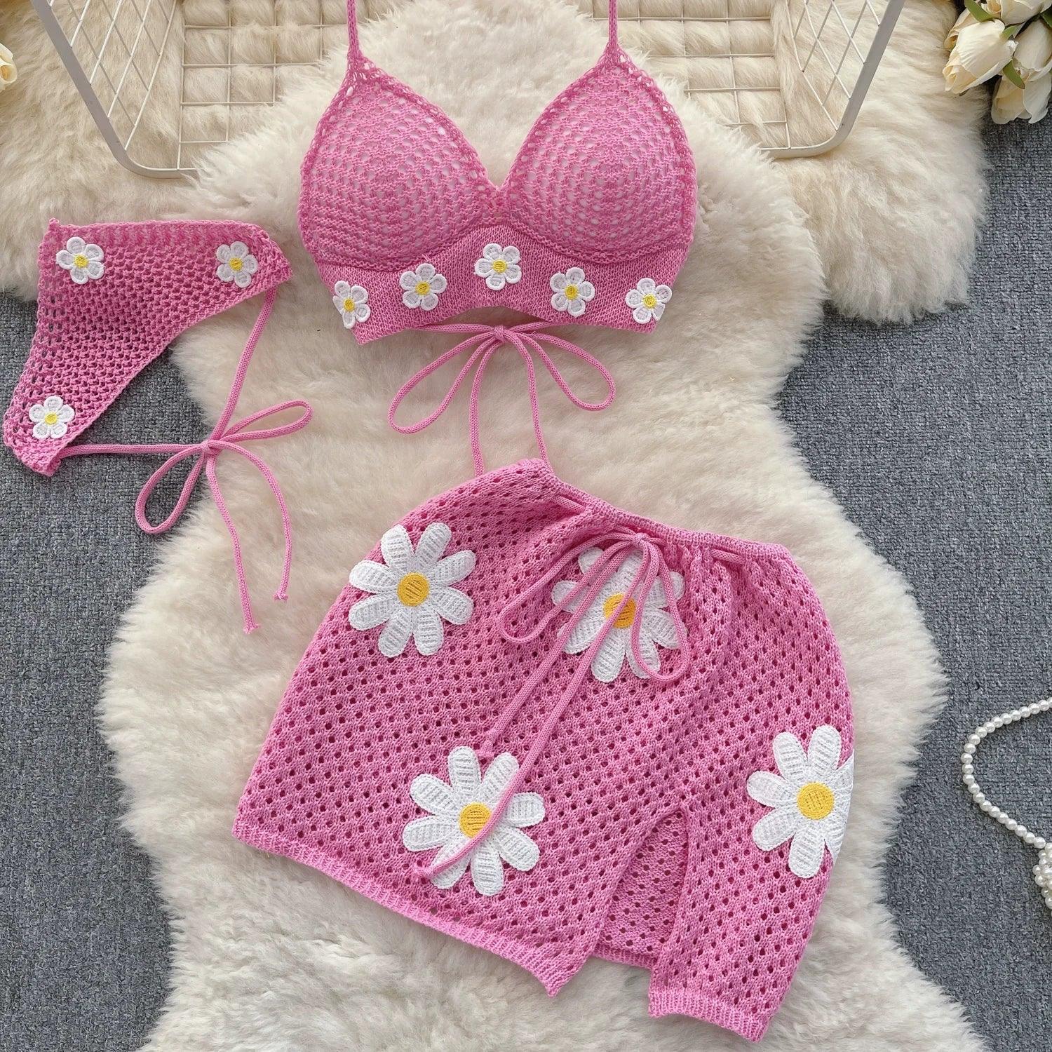 Halter Knit Two-Piece Set - Piña Colada