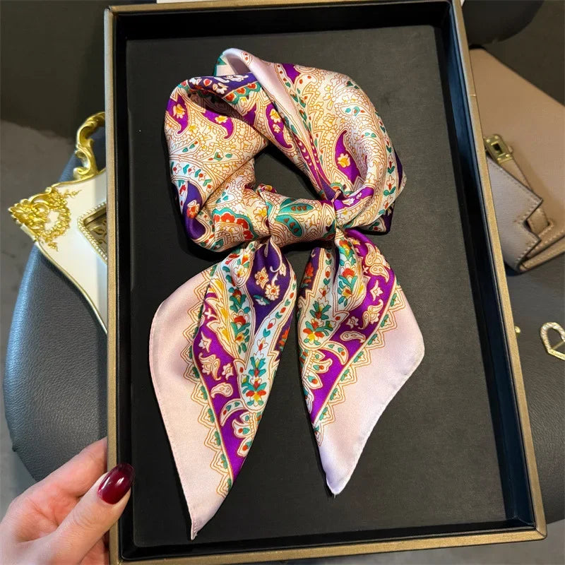 Square Scarf Silk Thin - Piña Colada