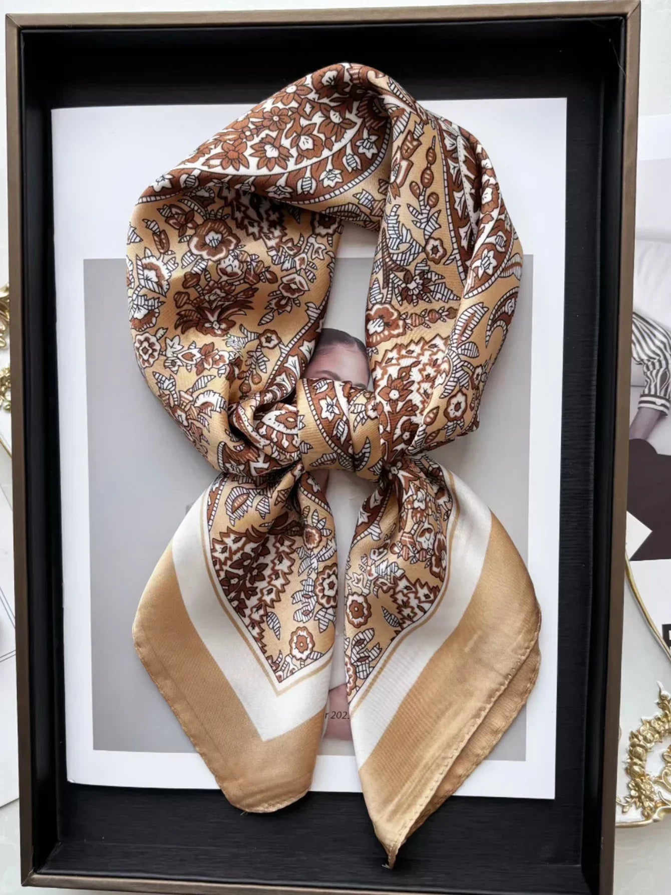 Silk Square Scarf Spring - Piña Colada
