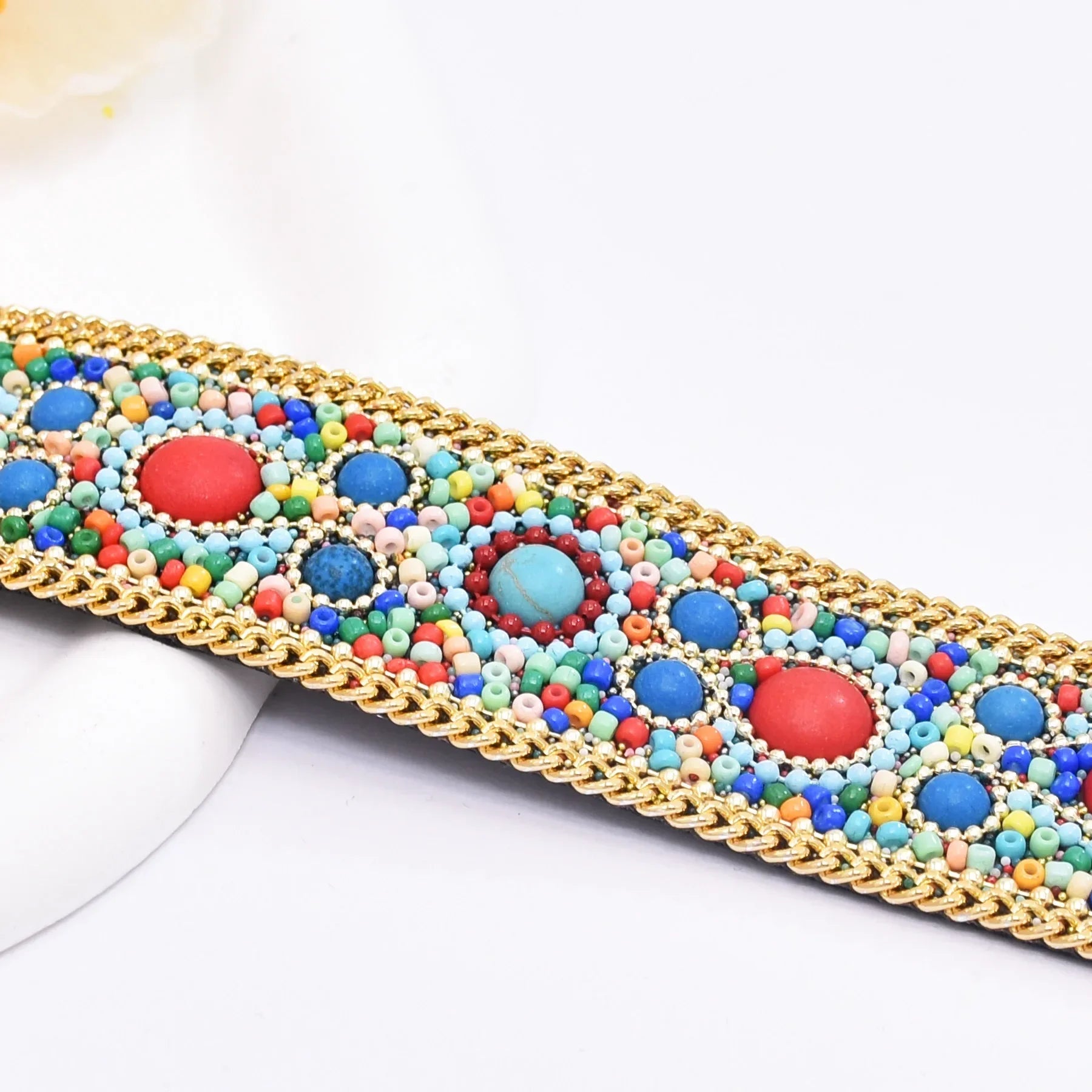 Turquoise Magnetic Snap Bracelet - Piña Colada