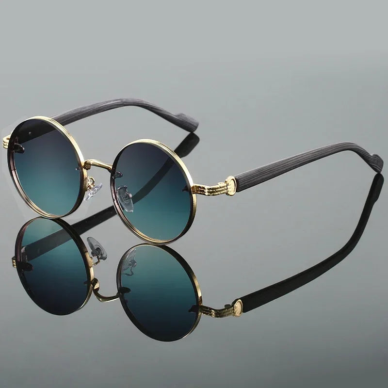 Vintage Round Sunglasses - Piña Colada