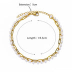 Stainless Steel Gold-Plated Anklet for Women - Piña Colada