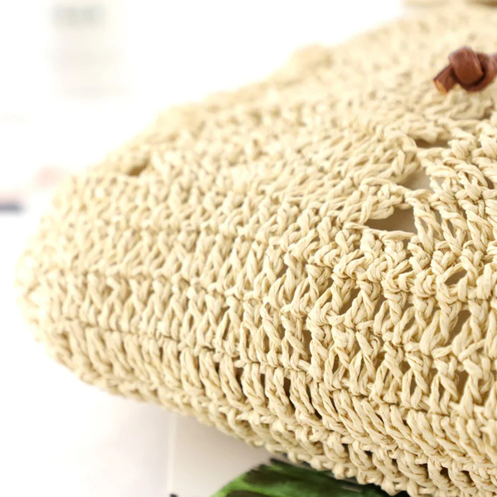 Women Straw Backpack Handmade - Piña Colada