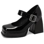 High Heels Pumps Mary Jane Shoes - Piña Colada