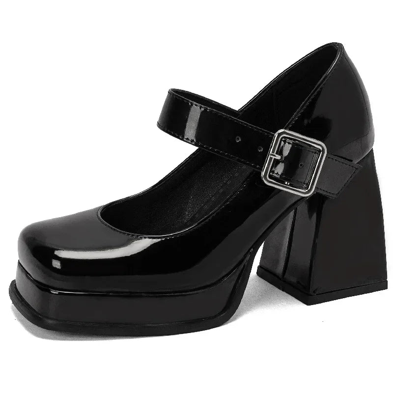 High Heels Pumps Mary Jane Shoes - Piña Colada