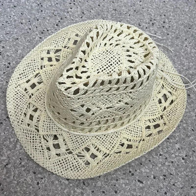 Summer Bohemian Shell Straw Hat - Piña Colada