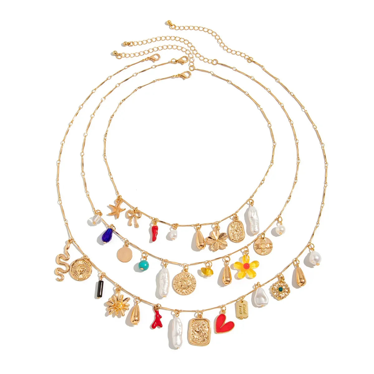 Multi-Layer Bohemia Pendant - Piña Colada