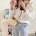 Small Straw Handbag Trendy - Piña Colada