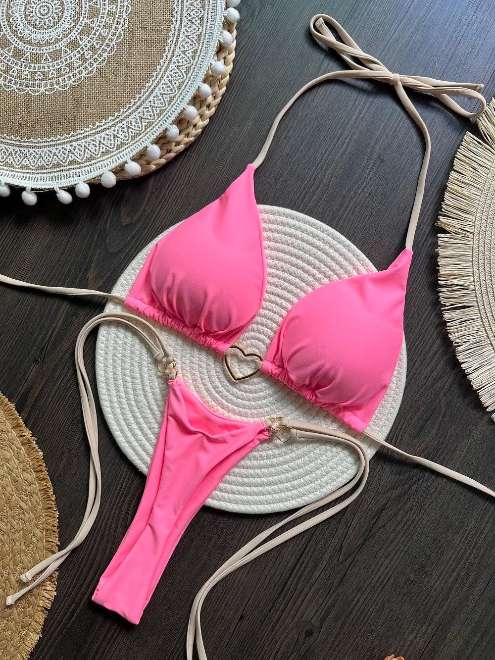 Tropical Vibe Printed Bikini Set - Piña Colada