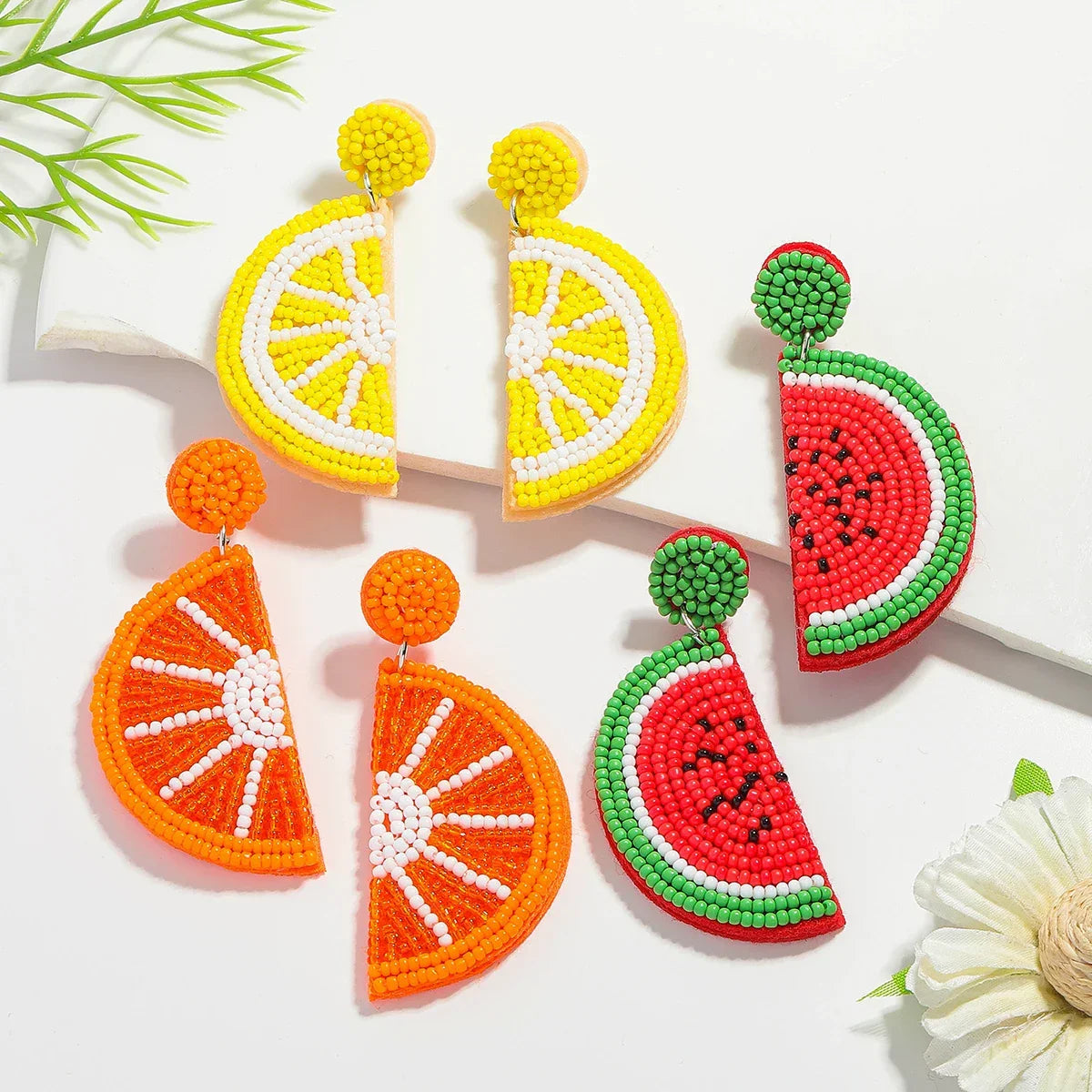 Earrings For Women Handmade Beed - Piña Colada