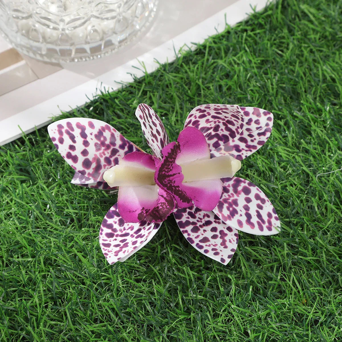 Orchid Flowers Hair Clips - Piña Colada