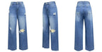 High Waist Coated Wide Leg Jeans – Street Style Elegance - Piña Colada