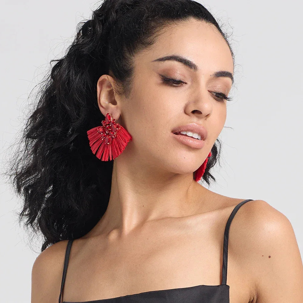Handmade Multicolored Drop Earrings - Piña Colada