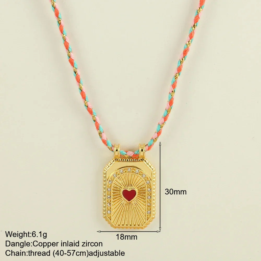 Handwoven Wool Chain Choker - Piña Colada