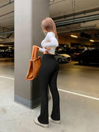 High Waisted Pants Slim - Piña Colada