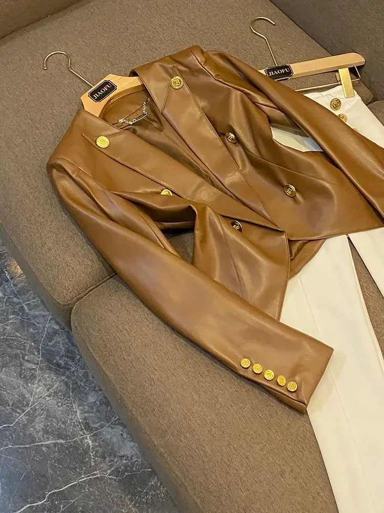 Slim-Fit Office Lady Jacket - Piña Colada