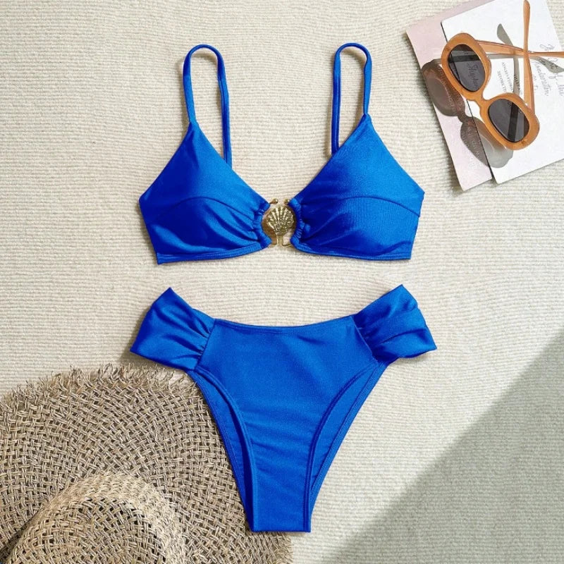 High-Waist String Bikini Set