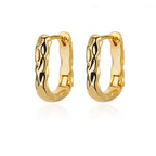 Zircon Polygon Earrings For Women Stainless Steel Geometric - Piña Colada