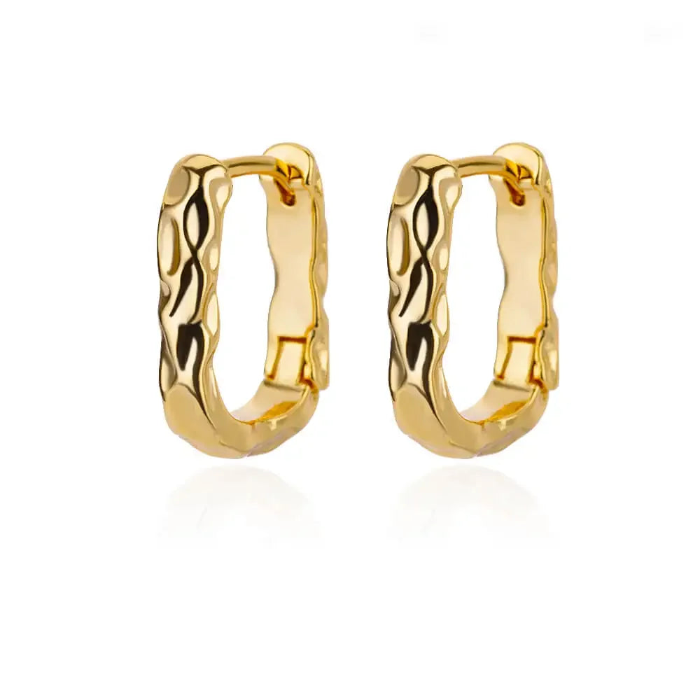 Zircon Polygon Earrings For Women Stainless Steel Geometric - Piña Colada