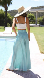 Loose Casual Wide Leg Pants - Piña Colada