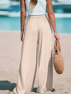 Wide Leg Loose Pants - Piña Colada