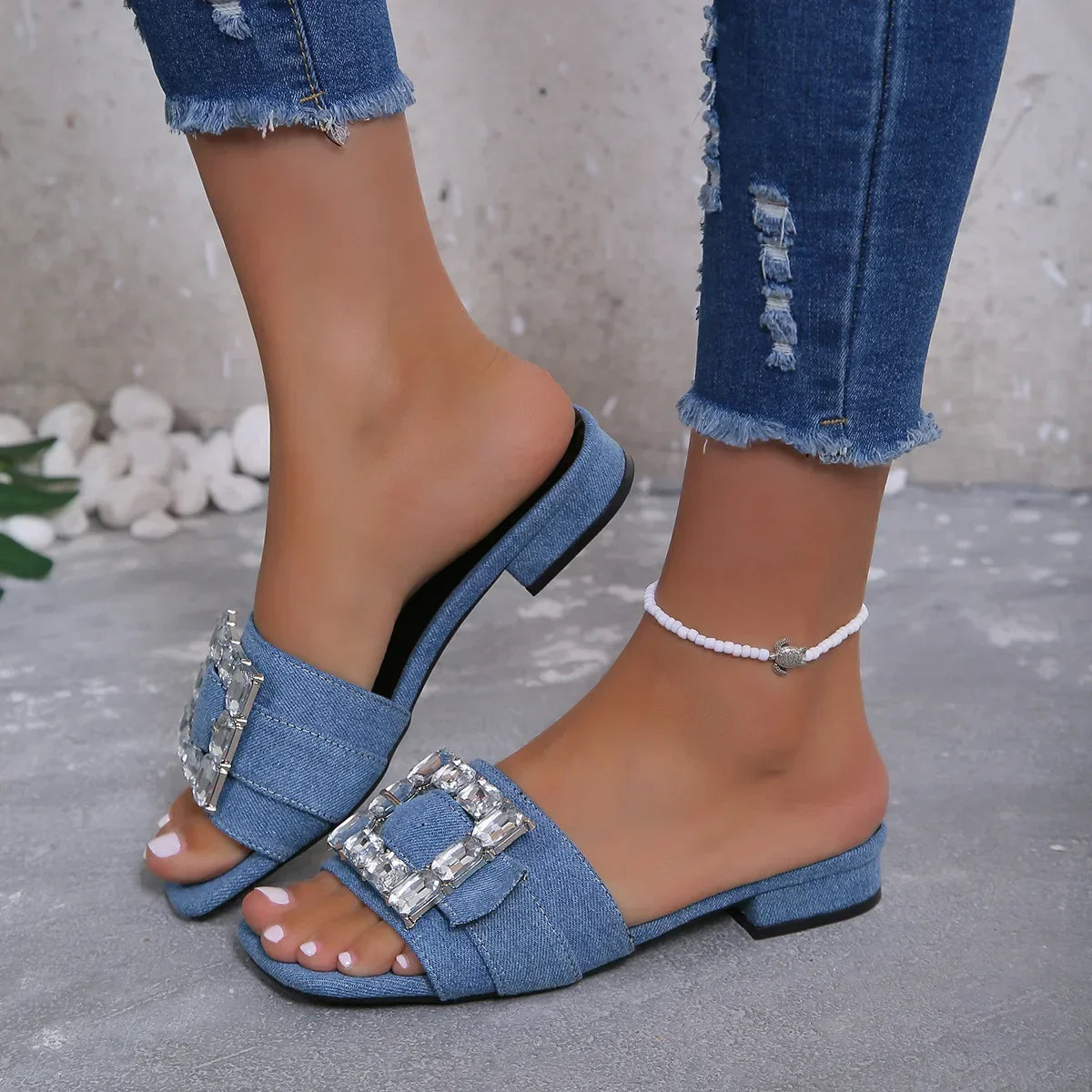 New Low Heels Women's Slippers Outdoor Slippers - Piña Colada