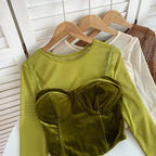 Velvet Short Top - Piña Colada