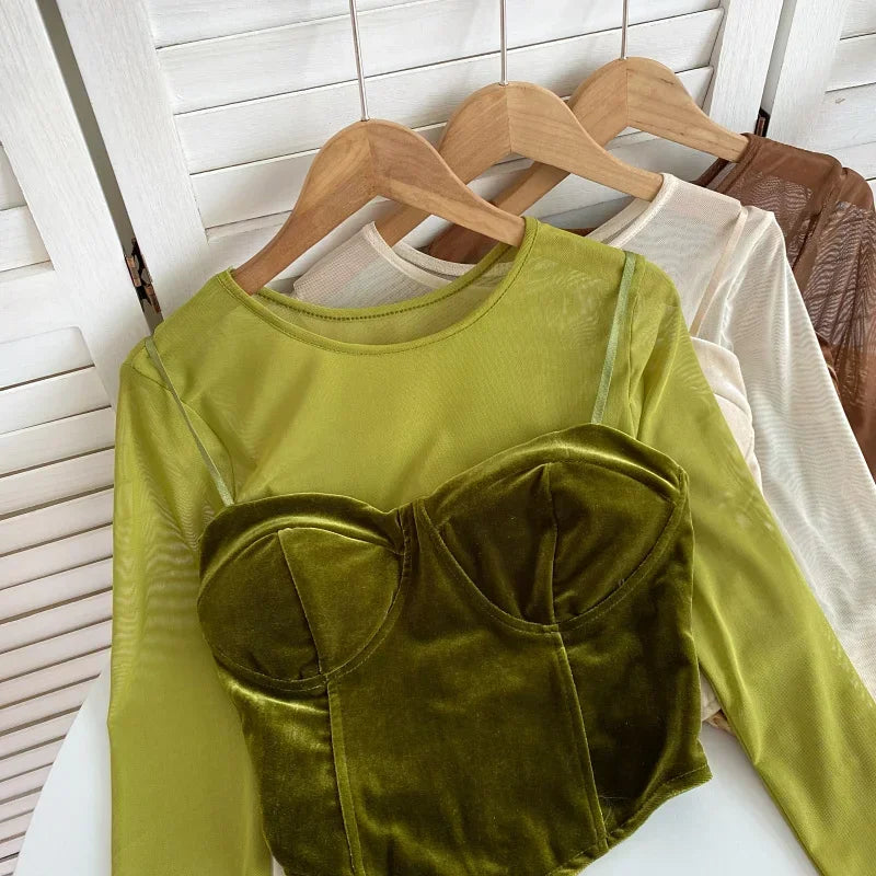 Velvet Short Top - Piña Colada
