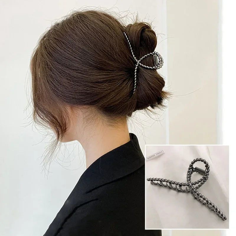 Metal Geometric Hair Claws - Piña Colada