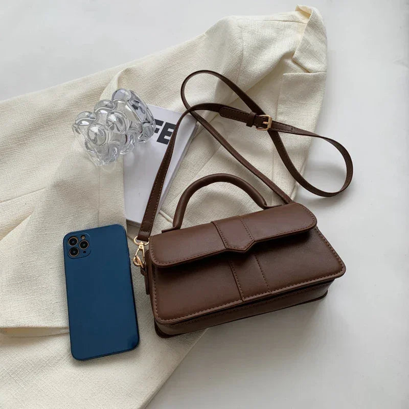 Leather Shoulder Bag - Piña Colada