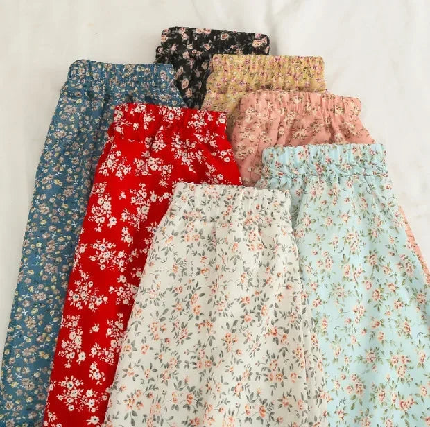Floral Half Skirt Women's High Waist - Piña Colada