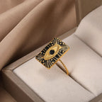 Evil Eye Rings Stainless Steel - Piña Colada