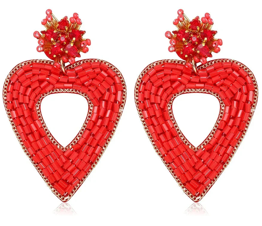 Love Beaded Earrings - Piña Colada