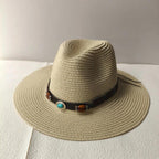 Summer Bohemian Shell Straw Hat - Piña Colada