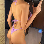 Leopard Pearl Mini Thong Bikini - Piña Colada