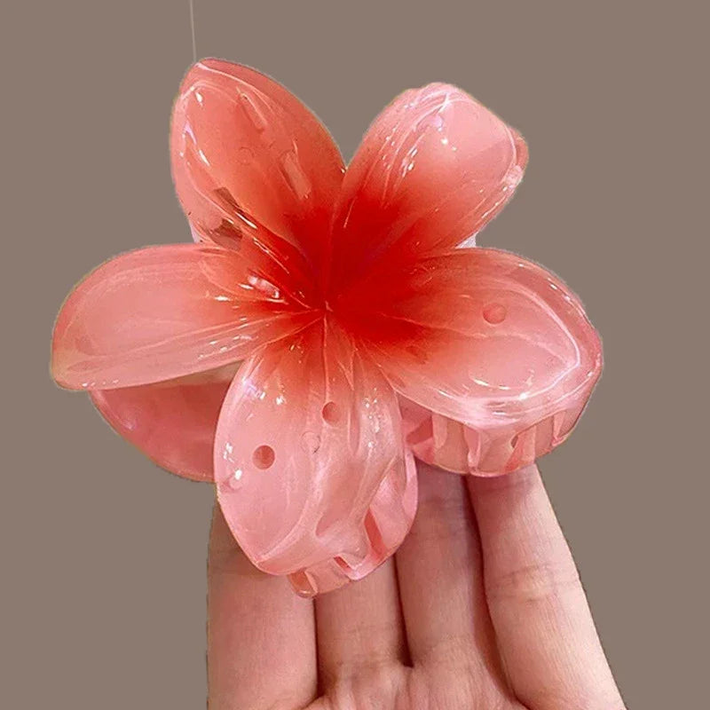 Gradient Hair Clips Women Flower - Piña Colada
