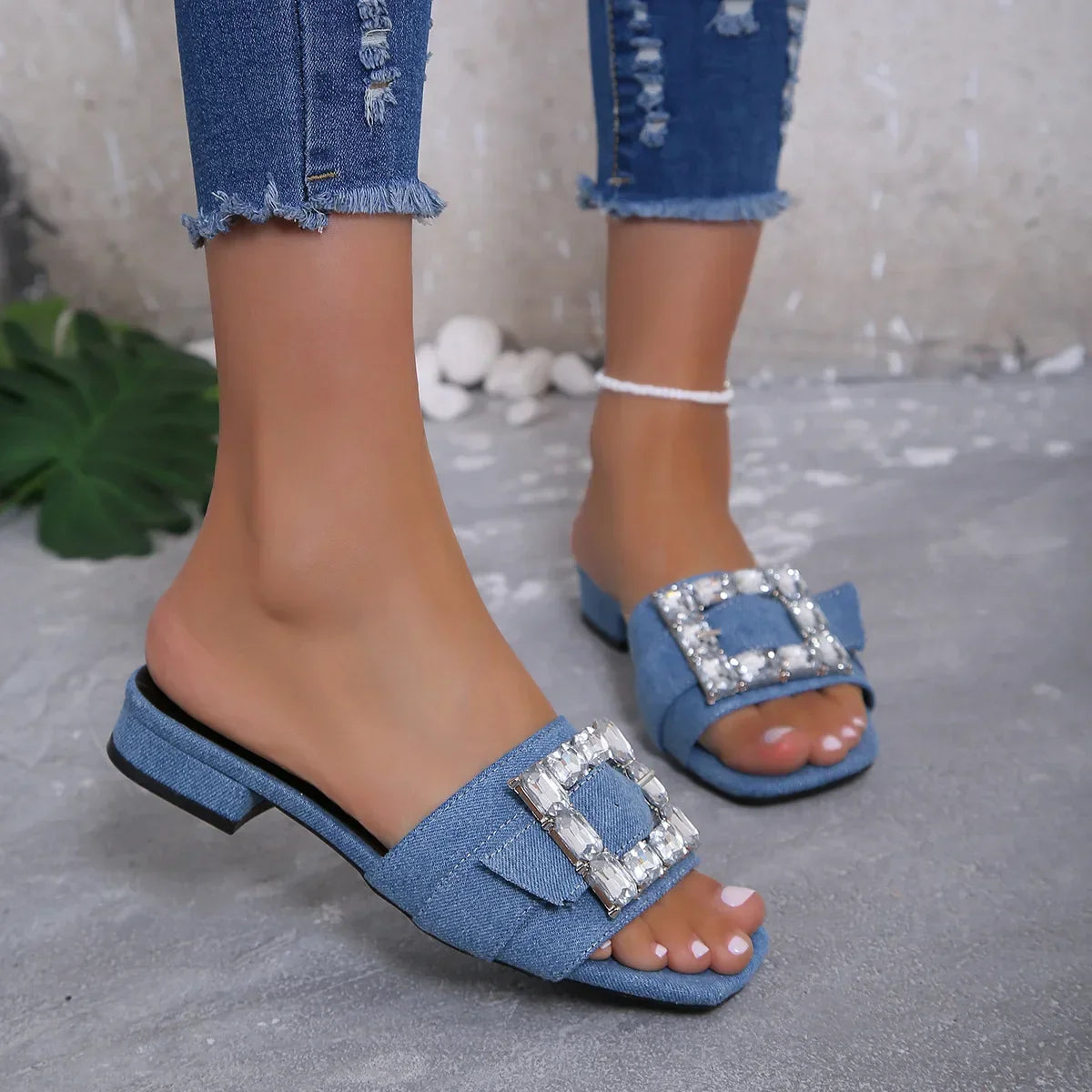 New Low Heels Women's Slippers Outdoor Slippers - Piña Colada