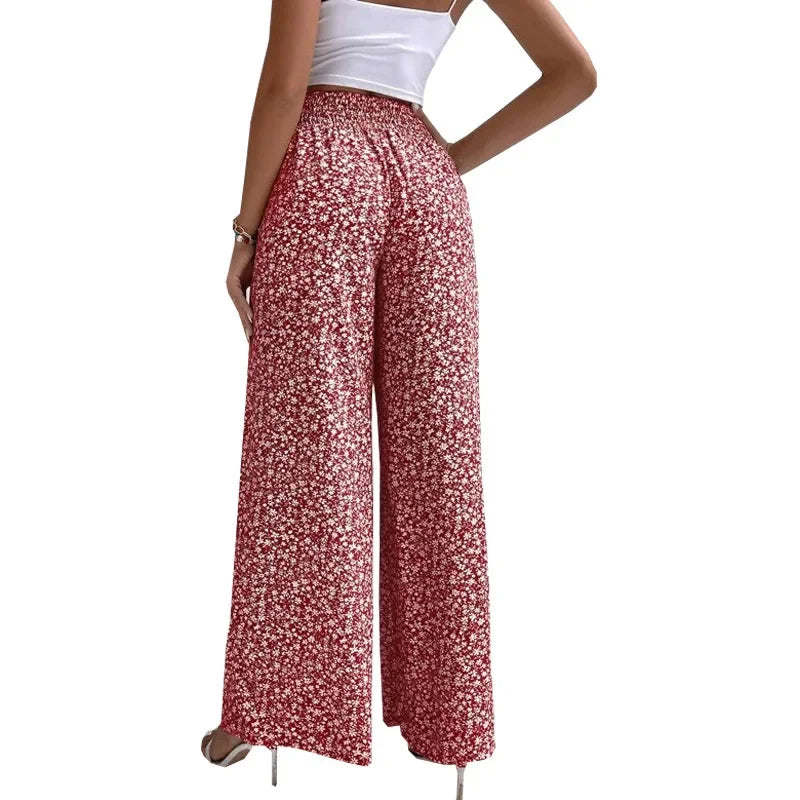 Floral high-waisted pants - Piña Colada