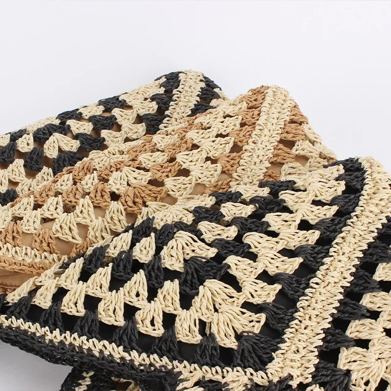 Woven Straw Tote - Piña Colada