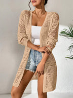 Knitted Cardigan Loose Fitting - Piña Colada