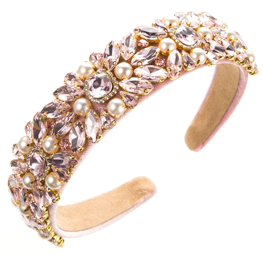 Rhinestone Women Headband - Piña Colada
