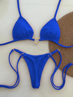 Bikini Low Waist Lace-up - Piña Colada
