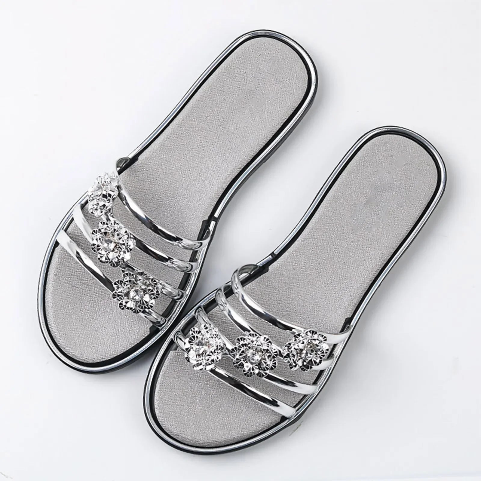 Slippers Diamond Flower Sandals - Piña Colada