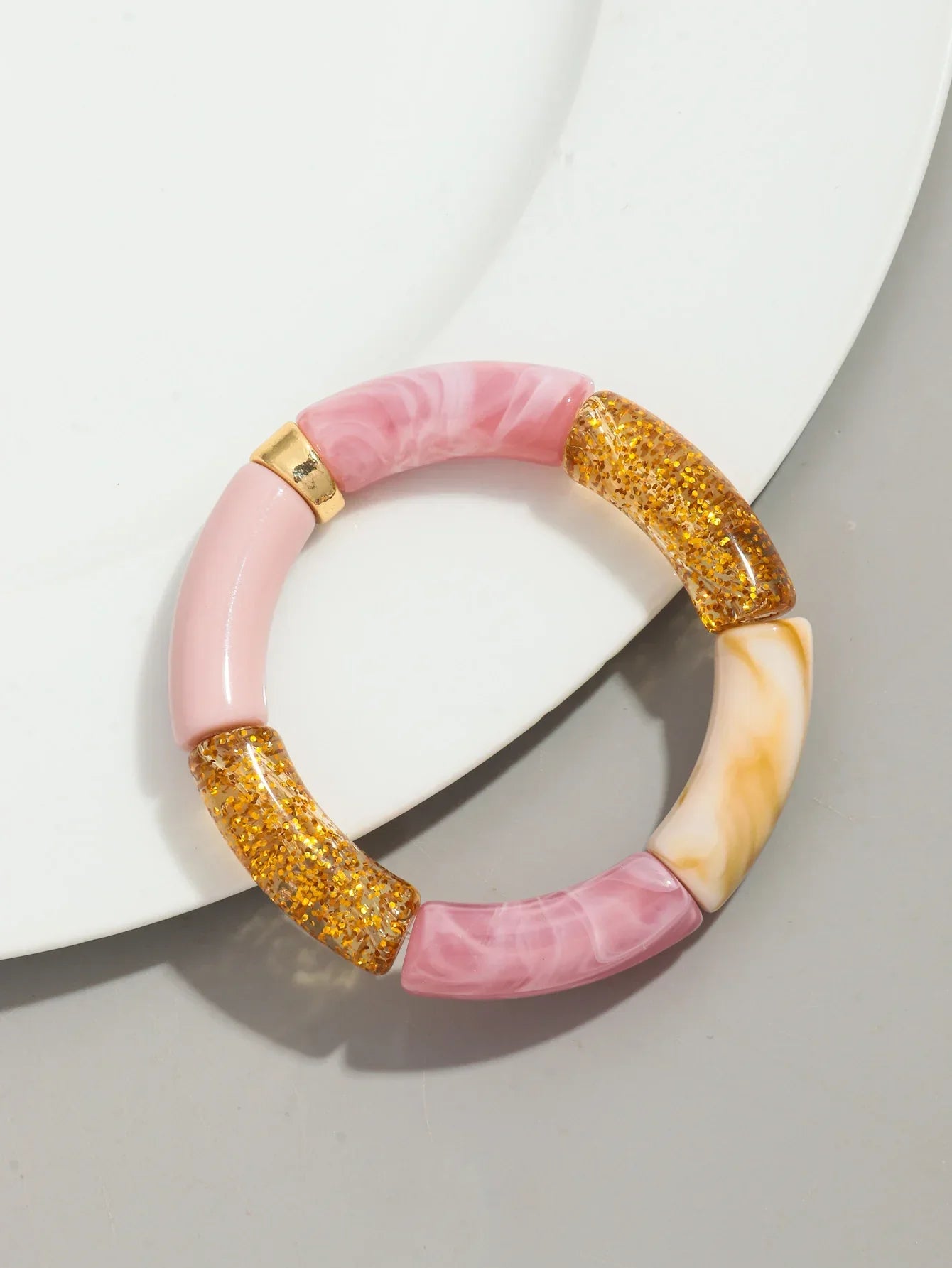 Acrylic Design Bracelet - Piña Colada