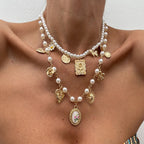 2Pcs/Set Butterfly Sunflower Necklace - Piña Colada