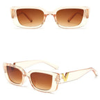 Fashion Rectangle Sunglasses Women - Piña Colada
